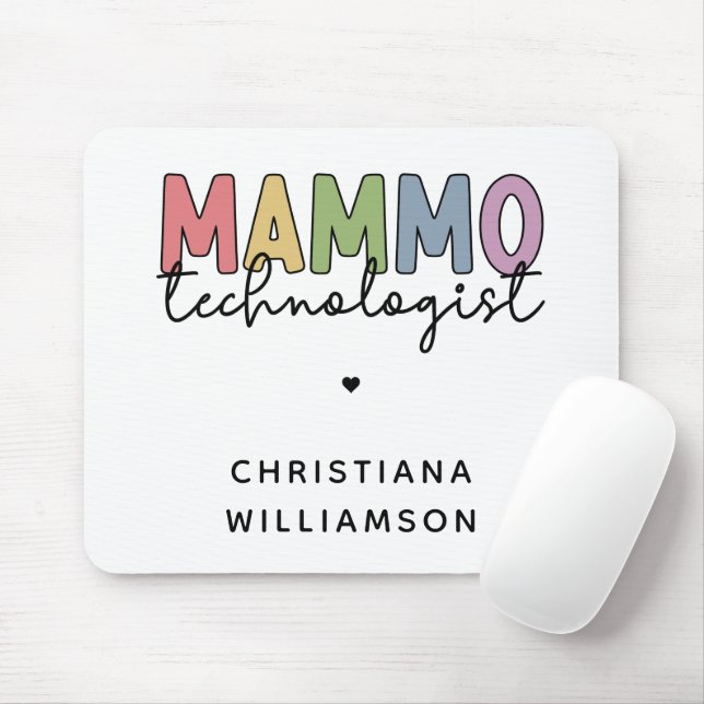 Custom Mammo Technologe Mammographie Tech Mousepad (Mit Mouse)