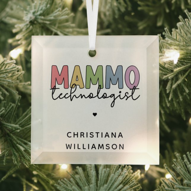 Custom Mammo Technologe Mammographie Tech Ornament Aus Glas (Insitu)
