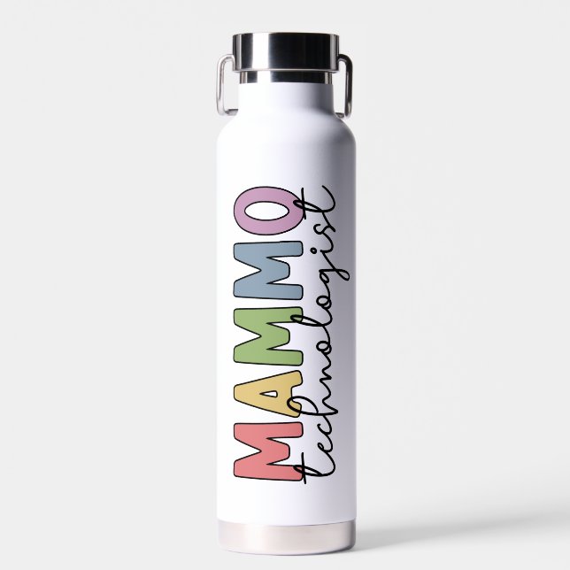 Custom Mammo Technologe Mammographie Tech Trinkflasche (Vorne)