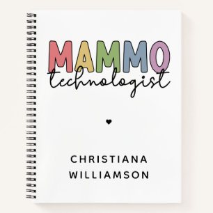 Custom Mammo Technologist Mammographie Tech Gesche Notizbuch