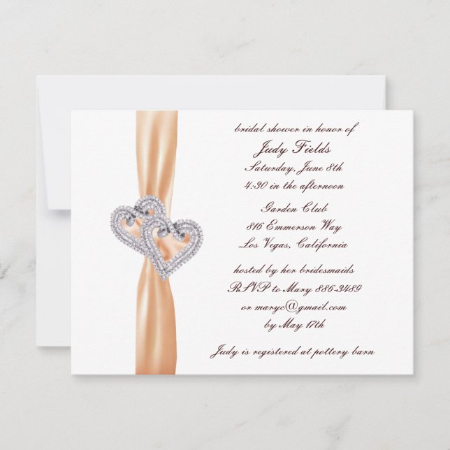 Custom Mandarine Herd Bridal Dusche Einladung (Vorderseite)