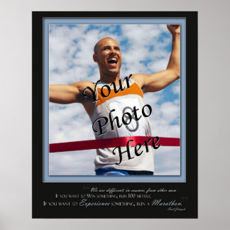 Custom Marathon Poster - Erfahrung - Blau