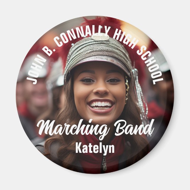 Custom Marching Band Foto High School Spirit Magnet (Vorne)