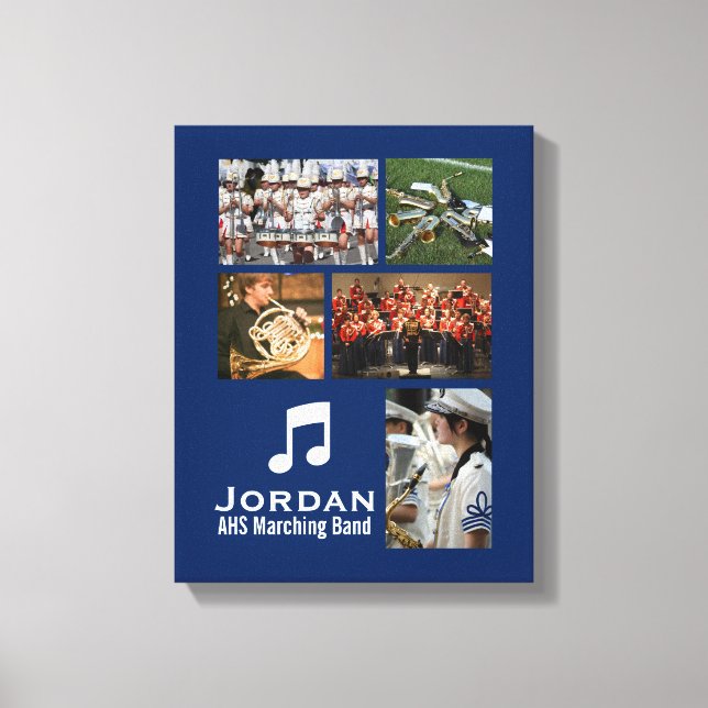 Custom Marching Band Orchestra Music Foto Collage Leinwanddruck (Vorderseite)