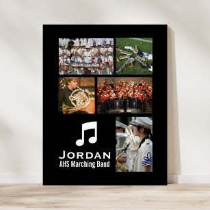 Custom Marching Band Orchestra Music Foto Collage Poster