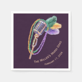 Custom Mardi Gras Jazz Napkins Serviette