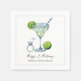 Custom Margarita & Matrimony Brautparty Serviette
