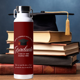 Custom Maroon Abschluss 2025 Graduate Gift Trinkflasche