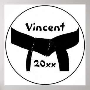Custom Martial Arts Black Belt Poster Print