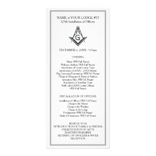 Custom Masonic Rack Cards Installation von Refer Werbekarte
