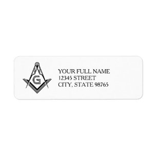 Custom Masonic Square & Compass Mailing Labels