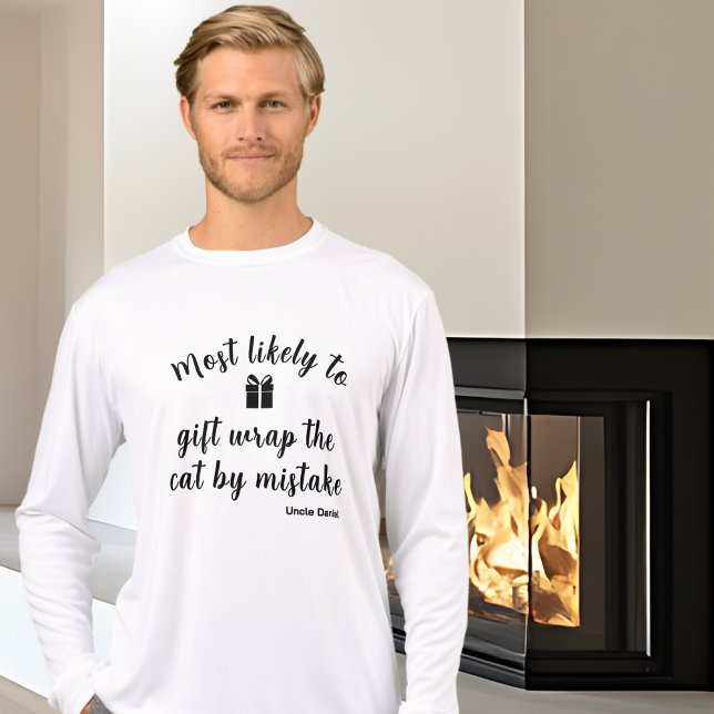 Custom Matching Family Fun Most Likely To Holiday Tri-Blend Shirt (Festive Custom Most Likely To Matching Family Holiday Long Sleeved T-Shirts)