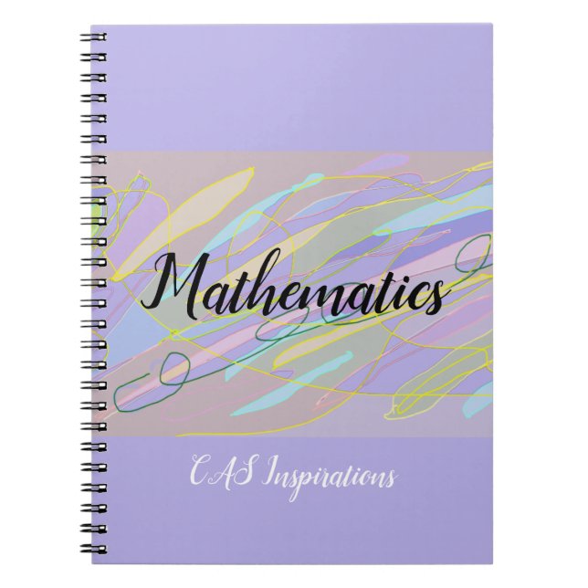 Custom Mathematics Lila Doddle Spiral Notebook Notizblock (Vorderseite)