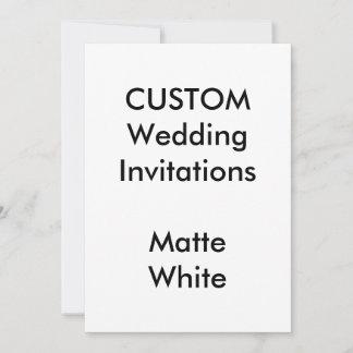 Custom MATTE WHITE Wedding Einladungen 5"x7"