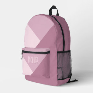 Custom Mauve Taupe Dusty Rose Blush Pink Bedruckter Rucksack