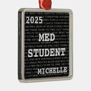Custom Med Student Medical Terminology Weihnachten Ornament Aus Metall