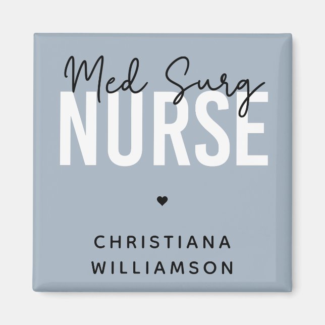 Custom Med Surg Nurse | Medizinisch-chirurgische K Magnet (Vorne)