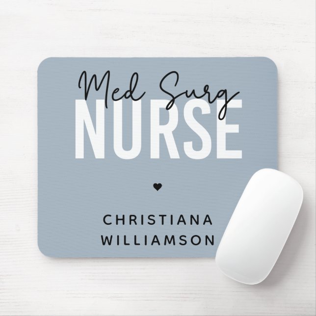 Custom Med Surg Nurse | Medizinisch-chirurgische K Mousepad (Mit Mouse)