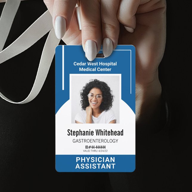 Custom Medical Employee Foto ID Royal Blue Ausweis (Your photo ID employee badge is not just an identification tool, but a powerful communication medium)