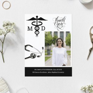Custom Medical School Graduation Party Danke Postkarte