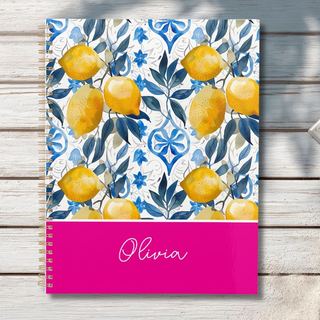 Custom Mediterranean Lemon Pattern Planner Planer (Von Creator hochgeladen)