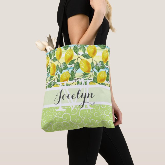 Custom Mediterranean Summer Lemon Fruchtmuster (Von Nahem)
