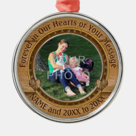 Custom Memorial Christmas Ornaments with Picture Ornament Aus Metall