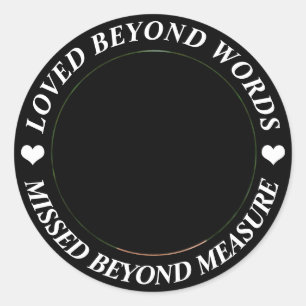 Custom Memorial Foto Classic Round Aufkleber