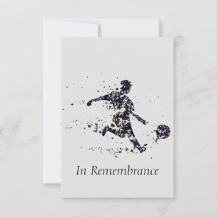 Custom Memorial Service Fußball Sport Einladung