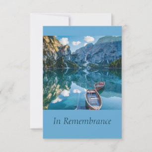 Custom Memorial Service Schöne Bergsee Einladung