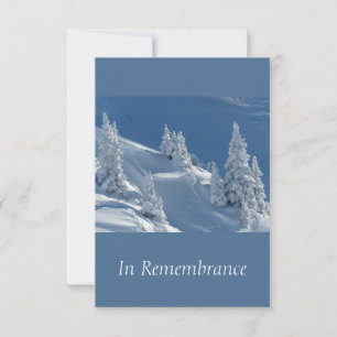 Custom Memorial Service Schönes Bergskifahren Einladung