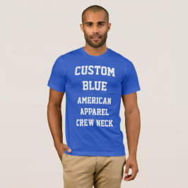 Custom Men ROYAL BLAUE AMERICAN APPAREL T - SHIRT