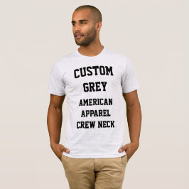 Custom Men's ASH GRAY AMERICAN APPAREL T - SHIRT