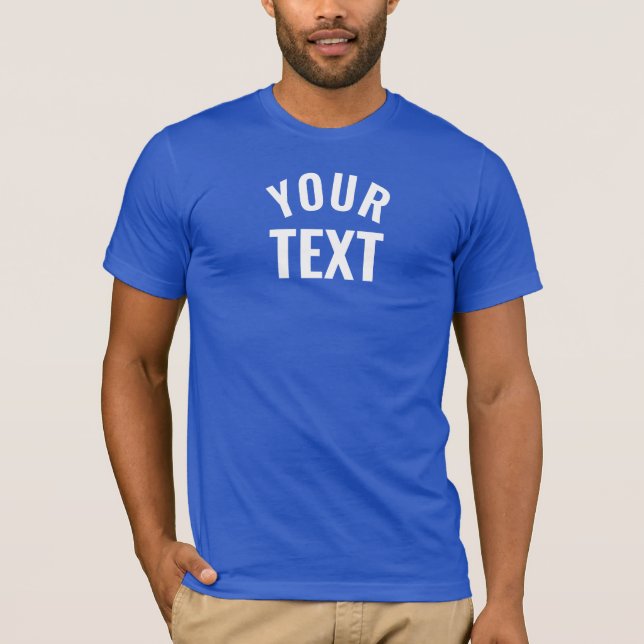 Custom Mens Bella+Leinwände Short Sleeve Royal Blu T-Shirt (Vorderseite)