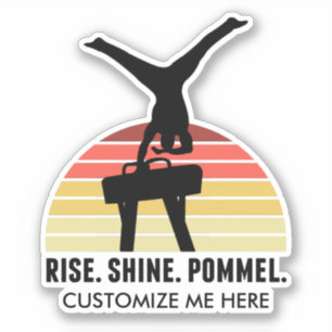 Custom Mens Gymnastik essen Schlaf Pommel Pferd Aufkleber