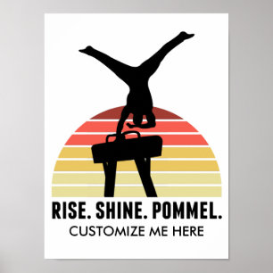 Custom Mens Gymnastik essen Schlaf Pommel Pferd Poster