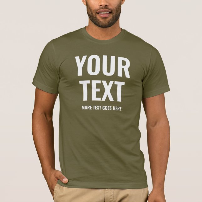 Custom Mens Modern Best Army Green Template T-Shirt (Vorderseite)