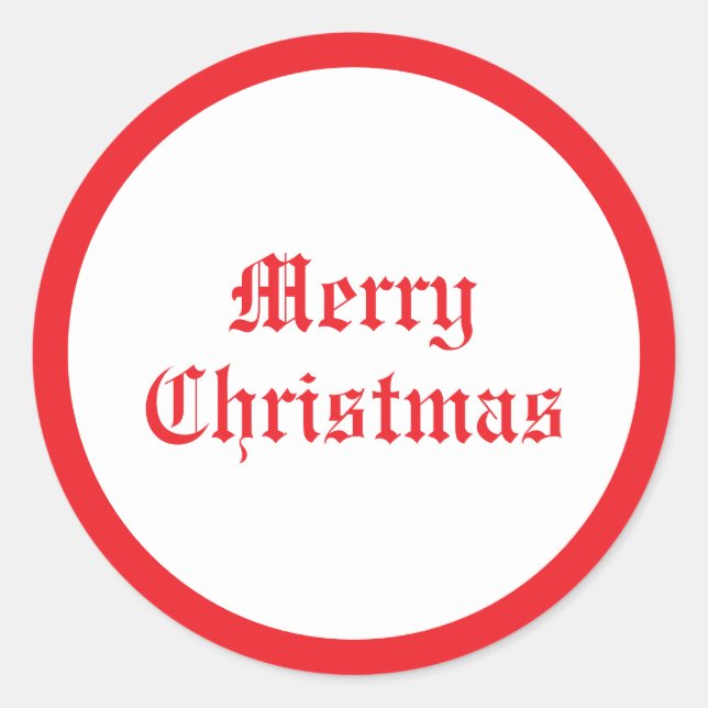 Custom Mercury Christmas Text Vintag Retro Runder Aufkleber (Vorderseite)