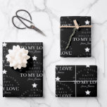 Custom Merit Christmas Black Monogram Husband Ehef Geschenkpapier Set<br><div class="desc">Ein personalisiertes "Frohe Weihnachten" Monogramm-Design mit einem schwarzen Hintergrund von Weihnachten perfekt für Ihren Mann,  Ehefrau,  Freundin,  Freund. Ein ideales festliches,  individuelles Design für die Ferienzeit. Passen Sie das Monogramm an und machen Sie es zu Ihrem eigenen!</div>