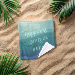 Custom Mermaid Life Quote Aqua Waves Wash Tuch