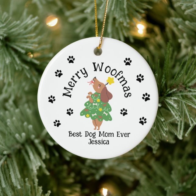 Custom Meroofmas Ornament - Hunde Mama & Vater Ges (Baum)