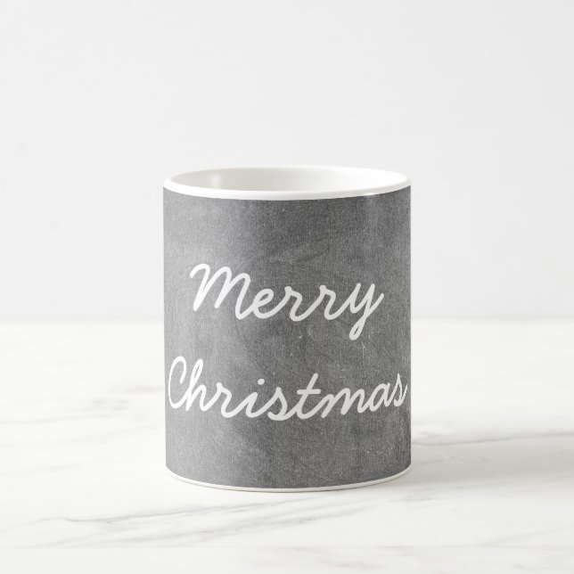Custom Merry Christmas Chalkboard Typografie Tasse (Mittel)