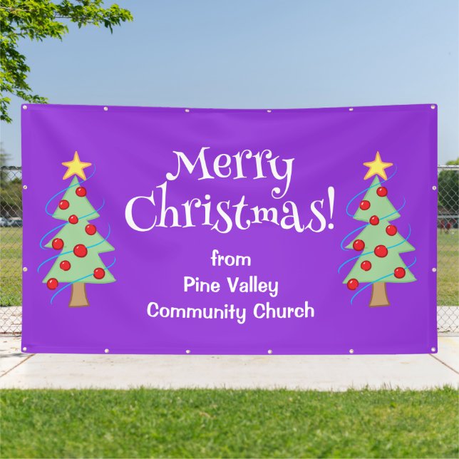 Custom Merry Christmas Church Banner (Außenbereich)