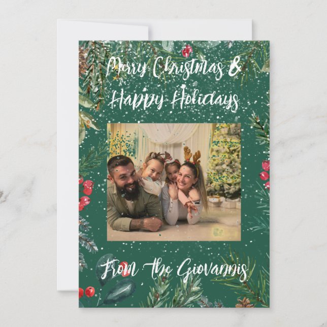 CUSTOM MERRY CHRISTMAS GREETING CARD EINLADUNG (Vorderseite)