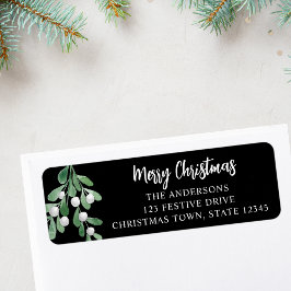 Custom Merry Christmas Mistletoe Rücksendeadresse
