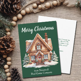 Custom Merry Christmas Real Anwesen Business Feiertagskarte