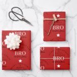 Custom Merry Christmas Red Monogram Brother Geschenkpapier Set<br><div class="desc">Ein personalisiertes "Frohe Weihnachten" Monogramm-Design mit einem Weihnachtsrot,  perfekt für einen Bruder. Ein ideales festliches,  individuelles Design für die Ferienzeit. Passen Sie das Monogramm an und machen Sie es zu Ihrem eigenen!</div>