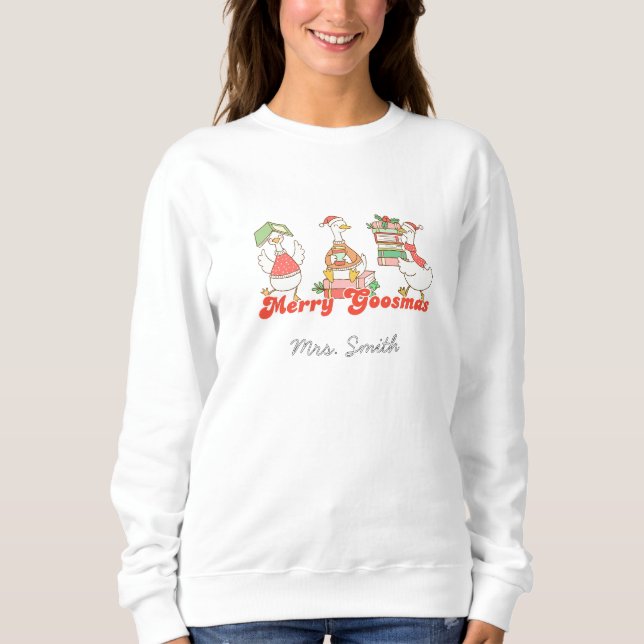 Custom Merry Goosemas Sweatshirt (Vorderseite)