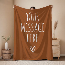 Custom Message Blanket Gift for Friends & Family Fleecedecke