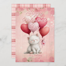 Custom Message Cat Animal Valentines Day